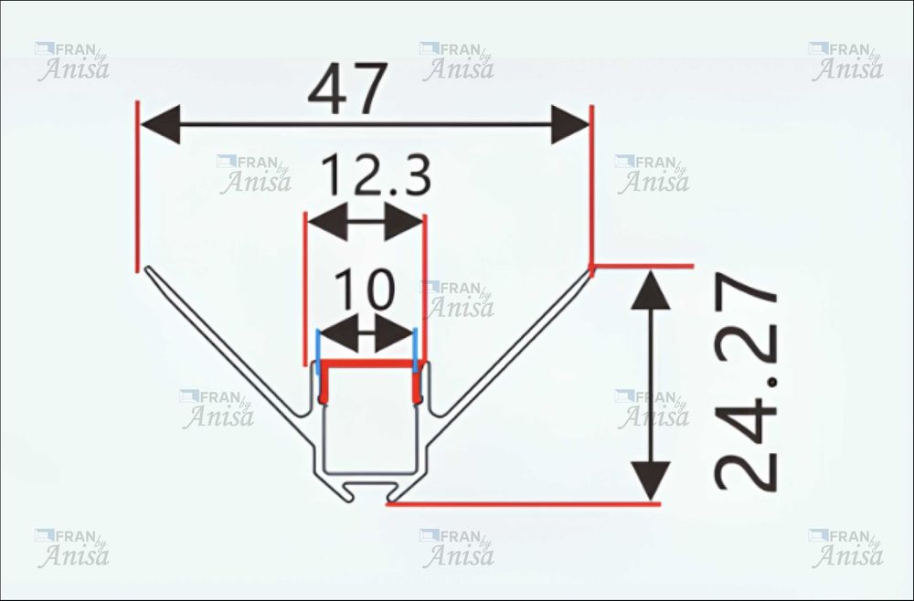 Световая угловая линия 10мм