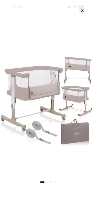 Pătuț co-sleeper bej Lionelo