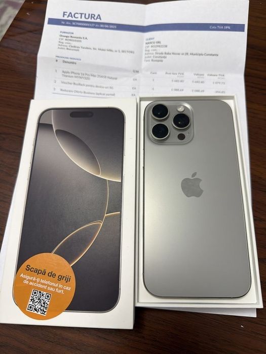 Iphone 15 pro natural cu garantie valabila