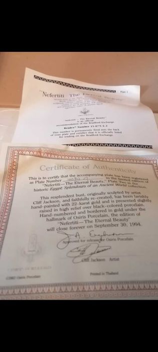 Vand farfurie 3D cu Nefertiti pictata manual