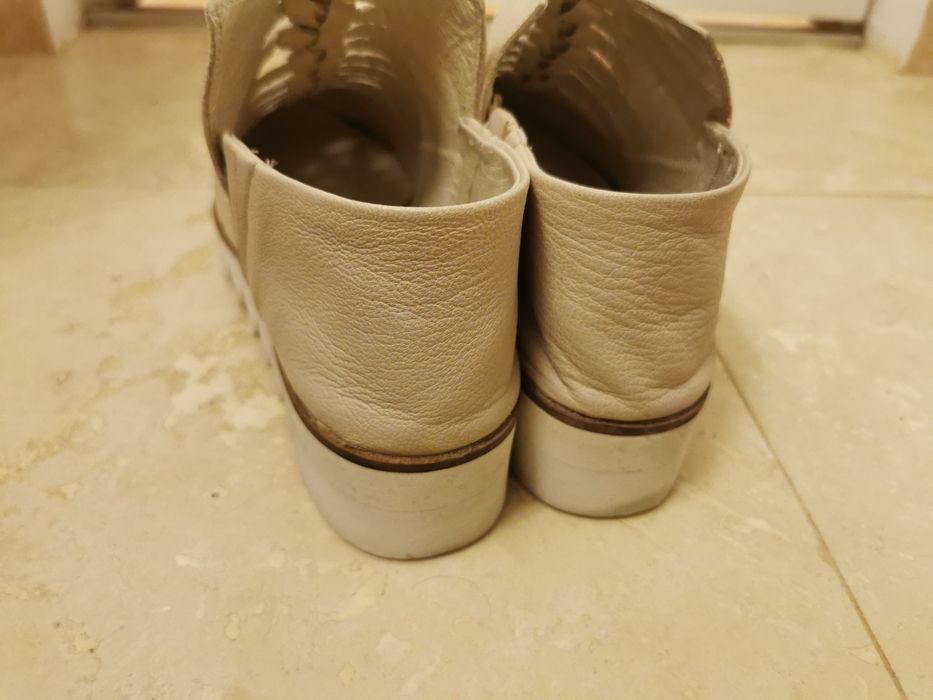 Pantofi piele naturala împletită Papucei masura 39