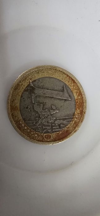 Монета 1 Евро Италия 2002г