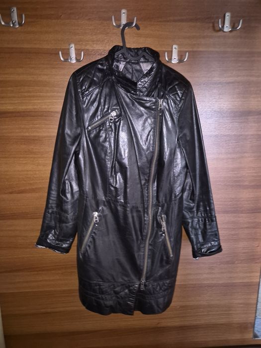 Плащ женский кожаный