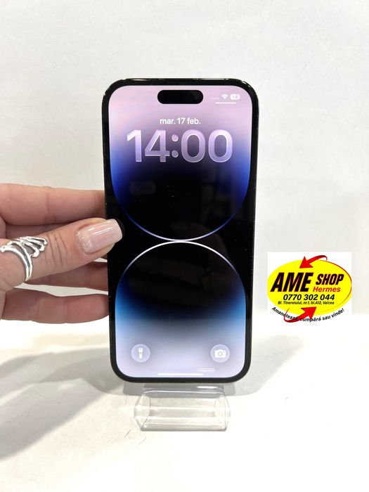 IPhone 14 Pro, 128GB, sănătate baterie 100%/Space Black! Ramnicu