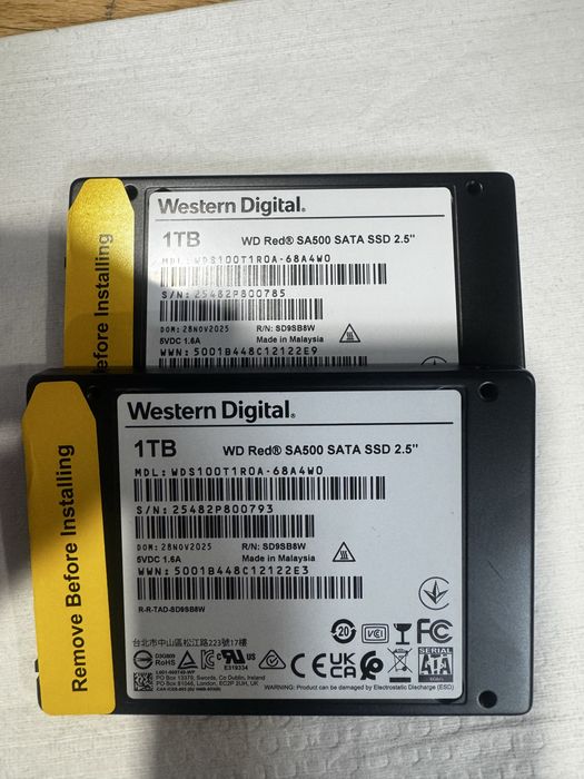 2 SSD-uri wd red sata 1tb - noi, fara ambalaj.