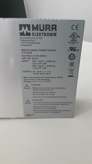 Sursă de tensiune 24V DC, 5A (120W) - Murrelektronik ECO-RAIL-2