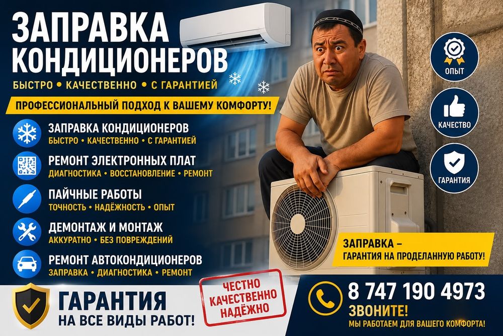 Заправка и ремонт сплит систем и кандеров