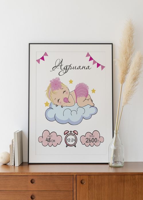 Бебешка визитка - колаж