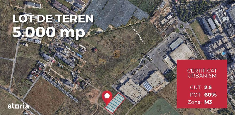 Teren 5000 mp, zona Auchan Berceni, potential imobiliar crescut
