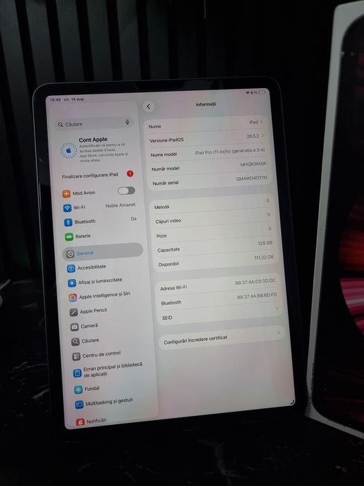 Noble Amanet - iPad Pro M1, 11 inch, gen 3, 128gb, fisura pe ecran