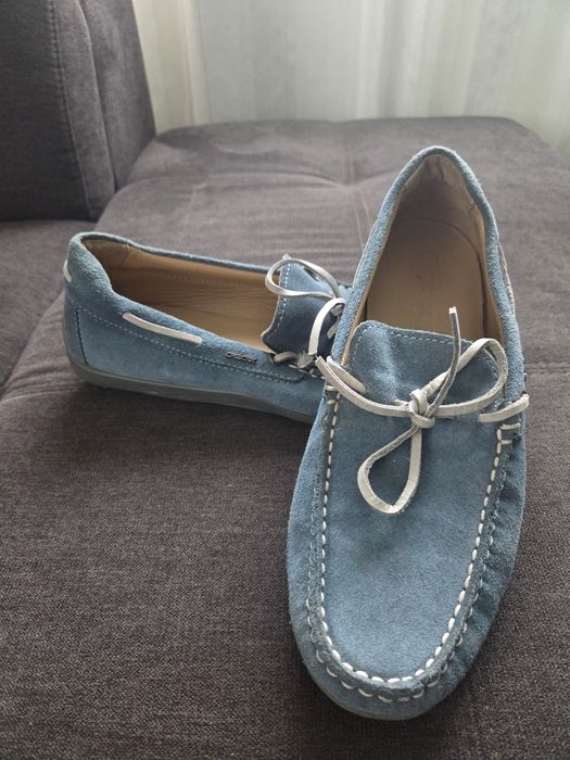 Mocasini piele intoarsa Geox