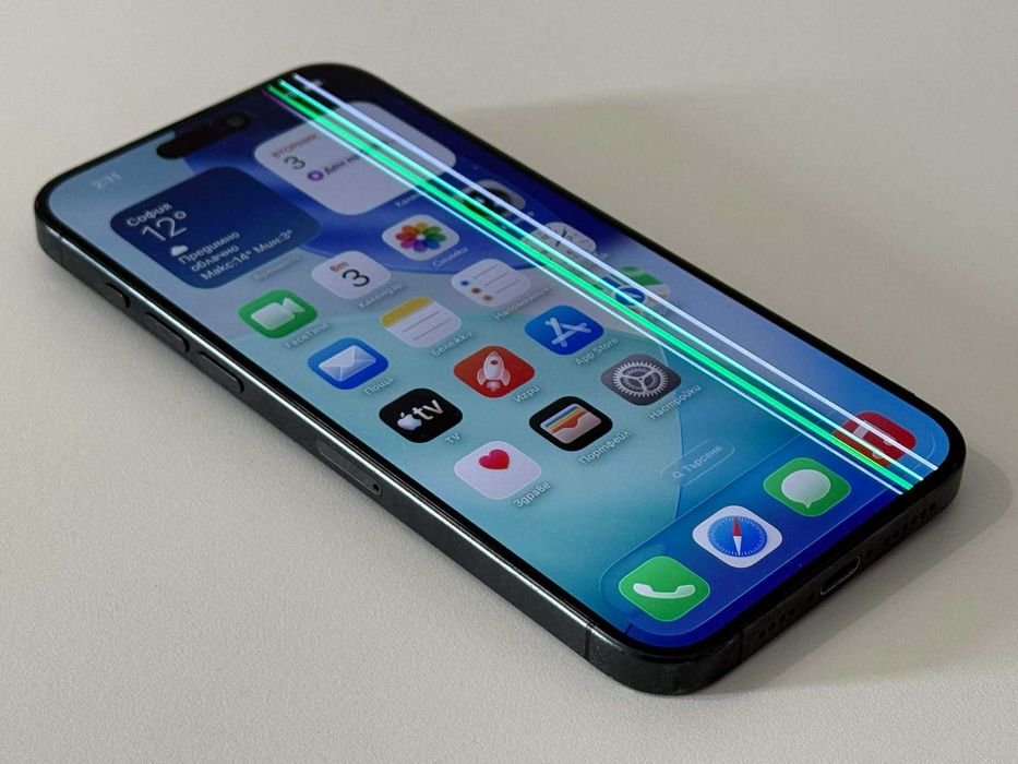 Бартер! iPhone 15 Pro Max Black Titanium (Черен) Счупен/Дефектен
