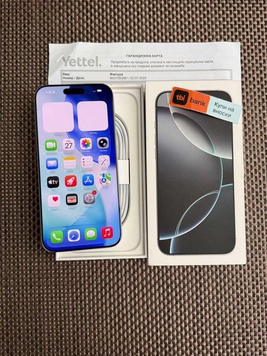 НОВ! 36м Гар. iPhone 16 Pro MAX лизинг от 36€ /мес  White Titanium 256