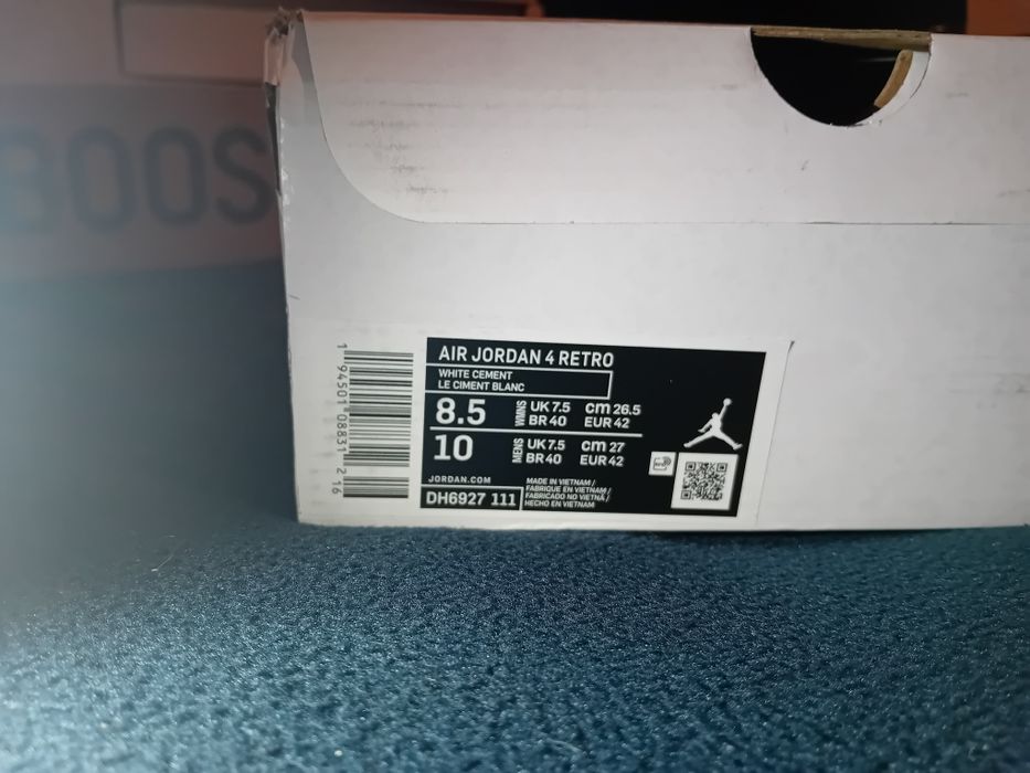 Jordan 4 White Thunder 42,43 Negru, Noi in Cutie, Livrare Rapida