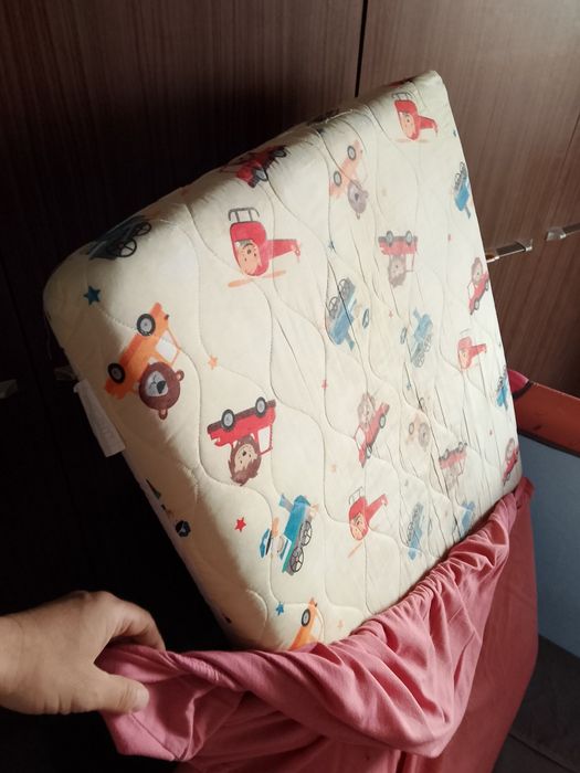 Кошарка за бебе, със мрежа, със врата, двойно дъно сгъваема