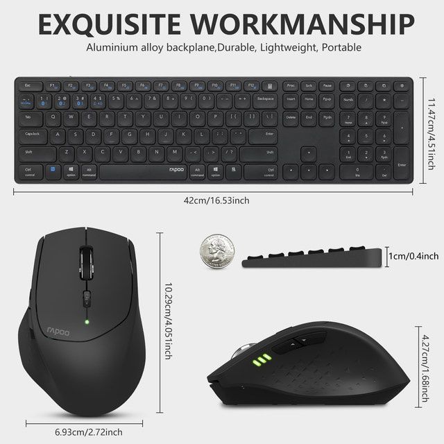 Rapoo 9550M Беспроводная Клавиатура и мышка/мышь/mishka