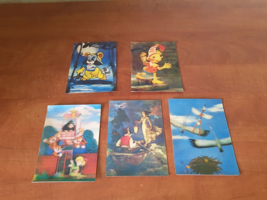 Открытки стереофото из советских мультфильмов