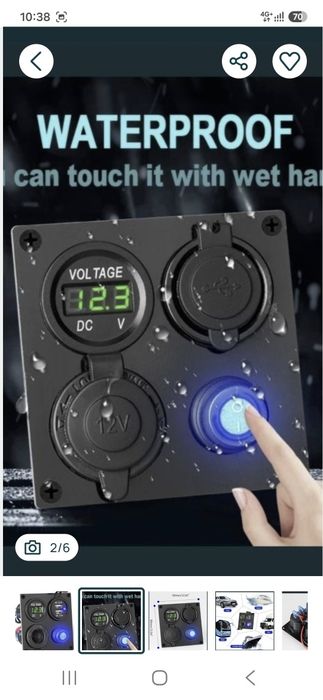 Panou cu priză•usb si voltmetru