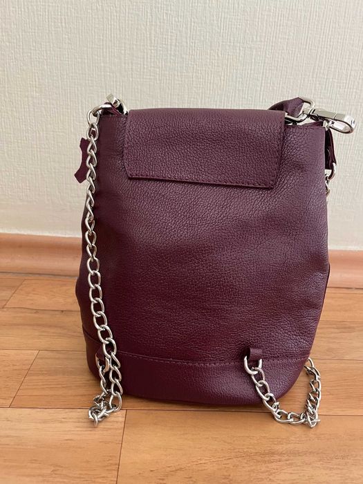 Сумочка трансформер рюкзак кожа