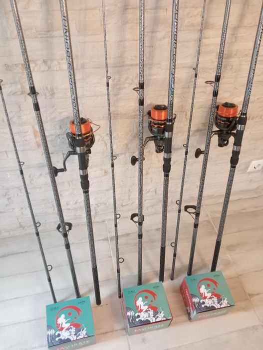 Set 3 lansete 3.9m plus 3 mulinete fascinate 80