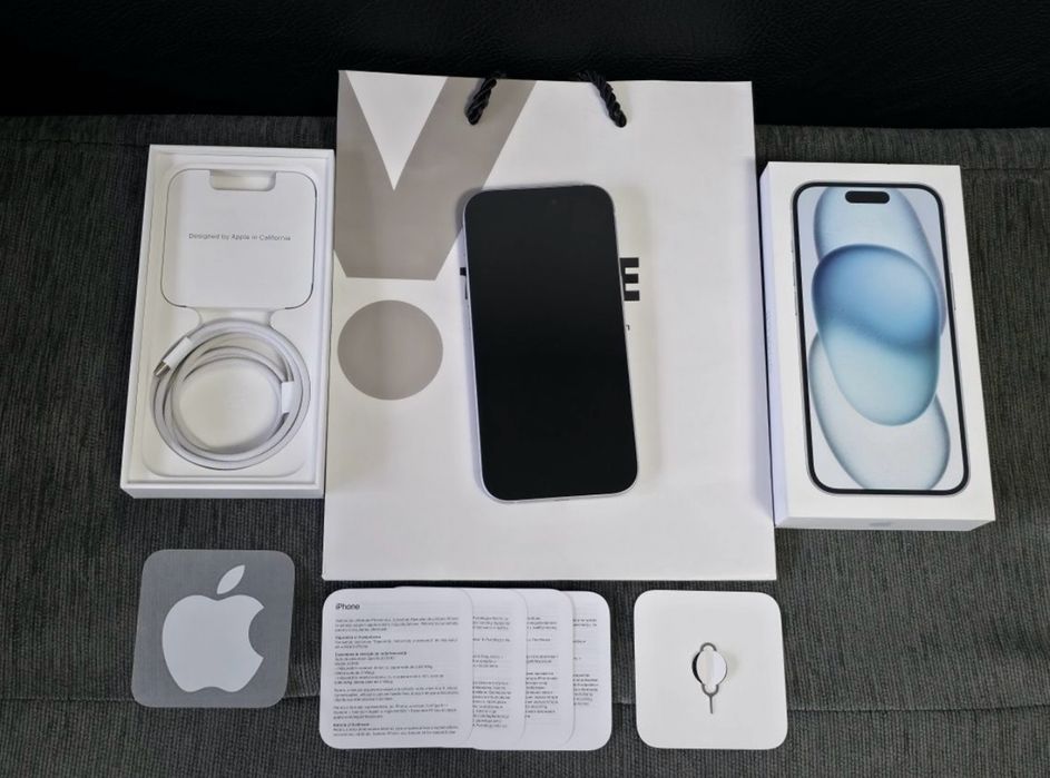 КАТО НОВ 128GB iPhone 15 iStyle Гаранция до 2025г. ТBlue Син