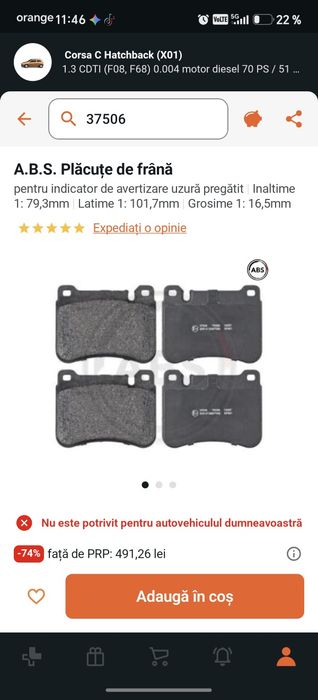 Kit discuri frana perforate 330mm 5x112 + placute ABS - NOI (17562 / 37506)