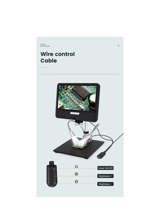 Microscop digital Afisaj LCD de 7 inchi, Marire 260X, Camera de 2 MP