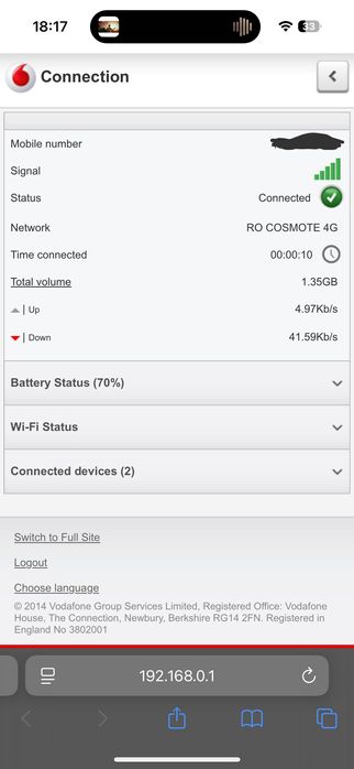 Router 4G LTE portabil cu baterie liber retea R216-Z