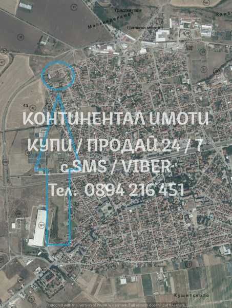 код 62919. Вътрешно дворно място 560м2 между къщи до ток и вода