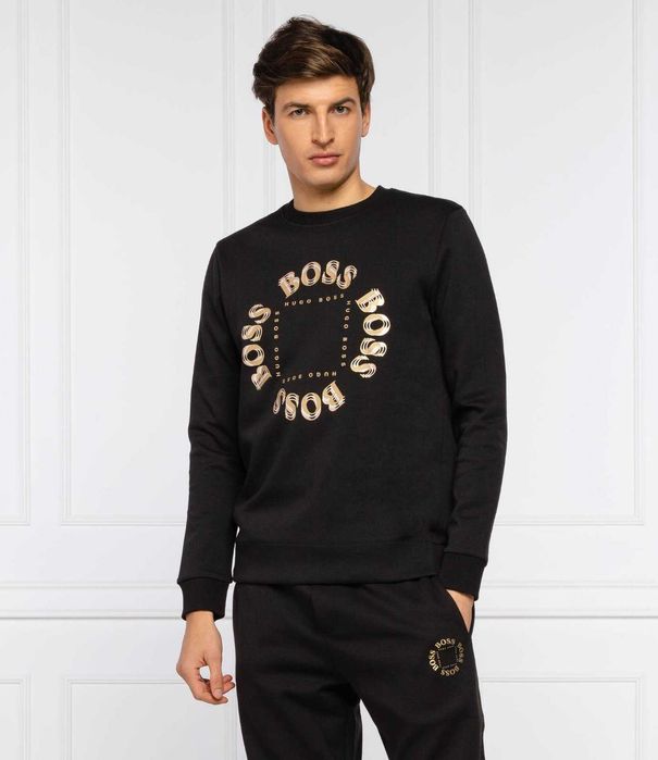 hugo boss logo stripe zip-neck -  мъжка блуза М