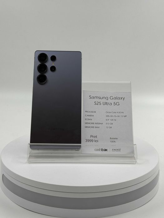 Samsung Galaxy S25 Ultra 256 GB 5G 100% bat Garantie 24 luni CashBox