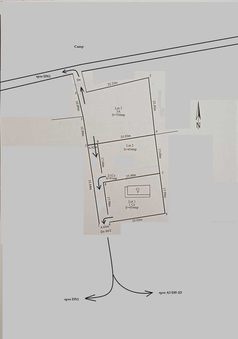 Parcele (una cu casa) in Ciolpani (DN1) cu utilitati direct propietar