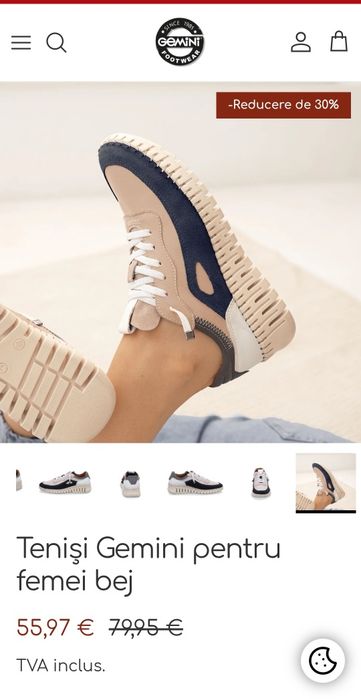adidasi tenisi Gemeni piele naturală 39