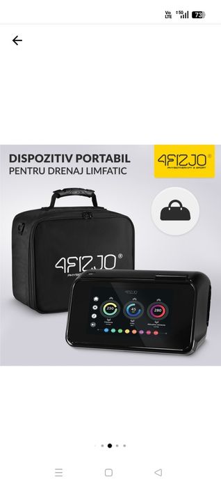 Aparat de drenaj limfatic, 4FIZJO, AIR COMPRESSION THERAPY SYSTEM EVO C8, 6 programe, 8 camere