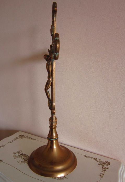 cadou deosebit rar alama aurita crucifix/cruce vintage colectie Franta