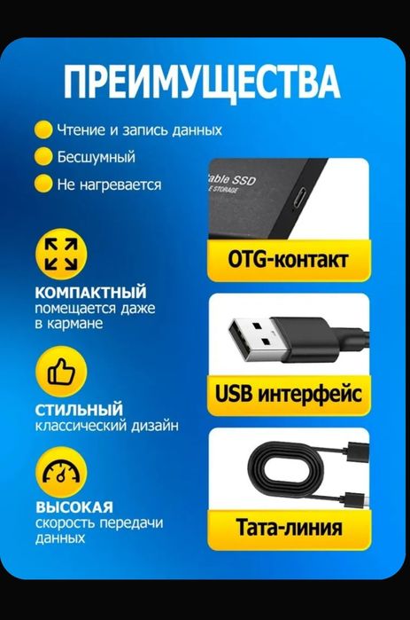 Внешний жёсткий диск SSD 2tb