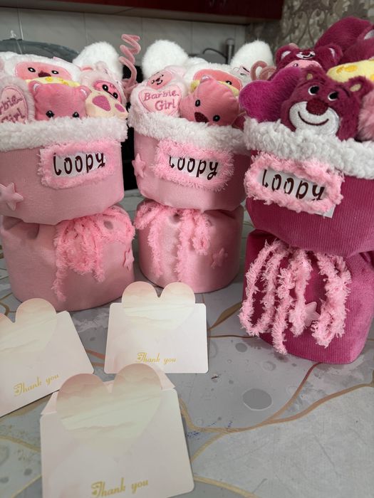 Мыльные и игрушечные букеты