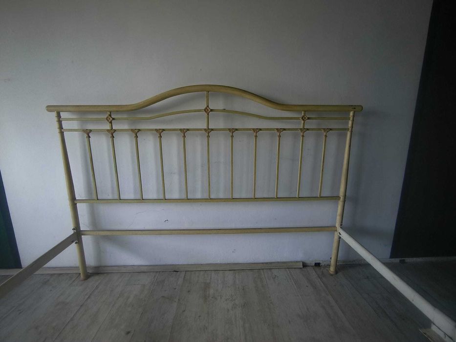 Cadru pat metalic vintage 200/180 + baldachin metalic