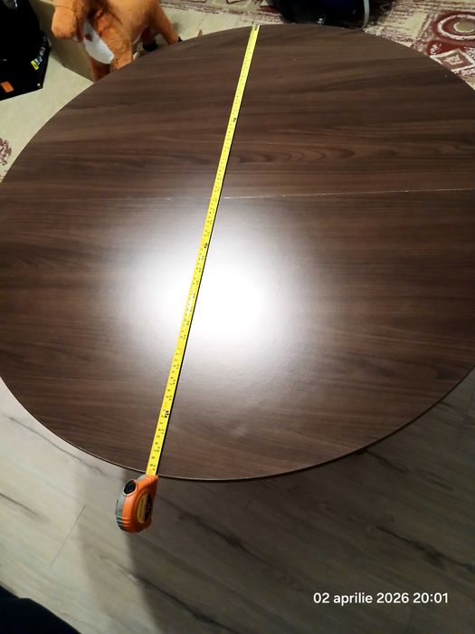 Masa rotunda extensibila de la 100cm la 140 cm