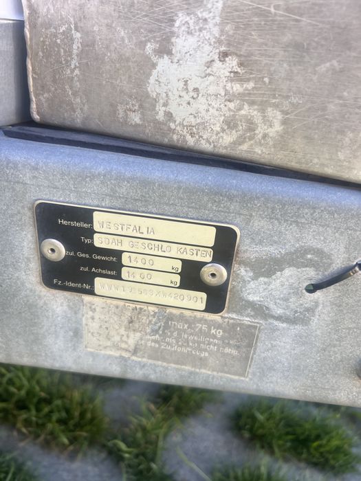 Remorca westfalia 750kg