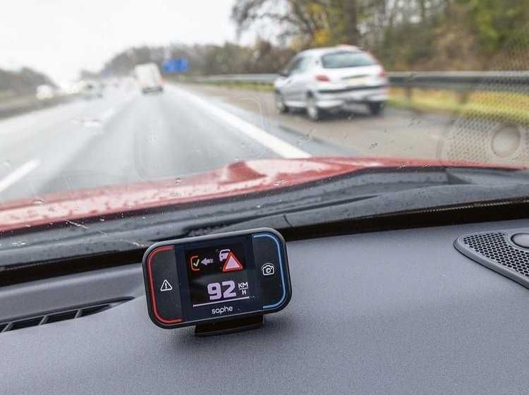 Alarma Trafic Saphe Drive Mini, Avertizare radar si pericole, Bluetooth, Black