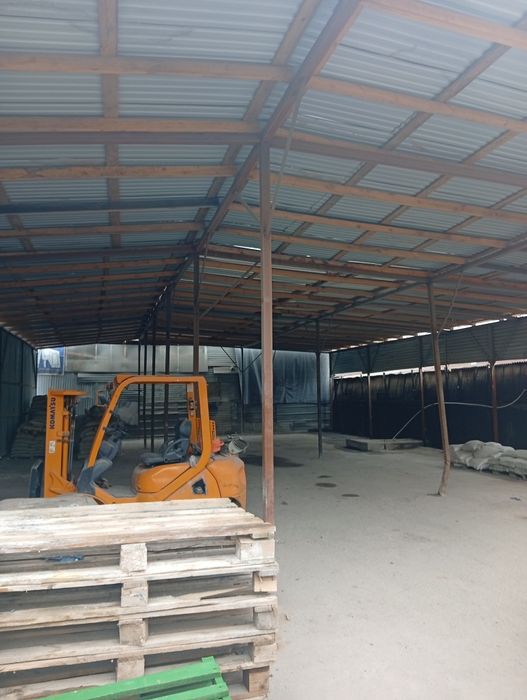 Навес профнастил стропила