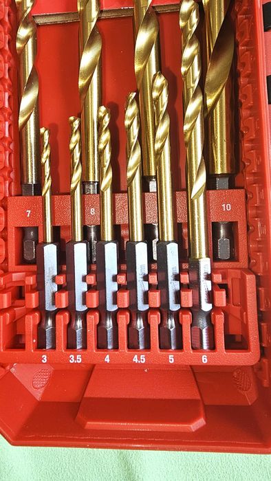 Нов Комплект свредла 1/4 HSS-G Titanium Milwaukee 10 броя
