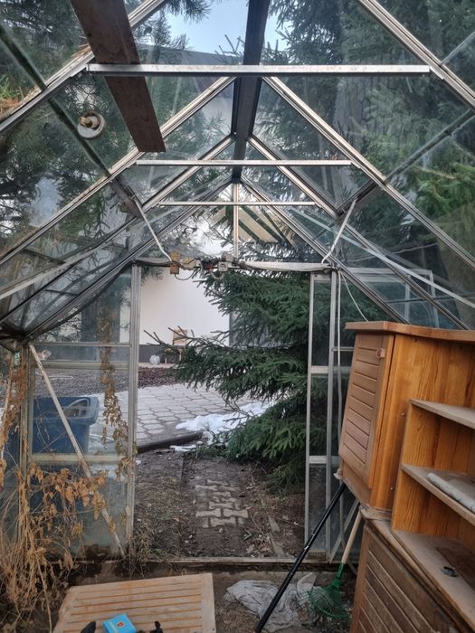 Теплица, каркас алюминий, стекло, б/у