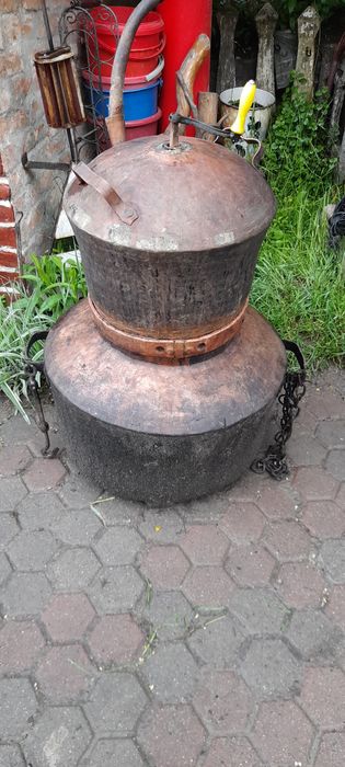 Vând cazan de cupru pt țuică 50 litri