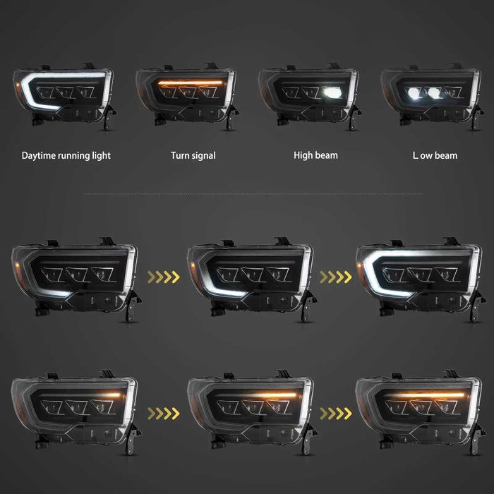 Комплект LED фарове за Toyota Sequoia 2008-2020 и Tundra 2007-2013