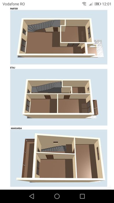 Închiriez imobil cu 3 case în triplex în Europa