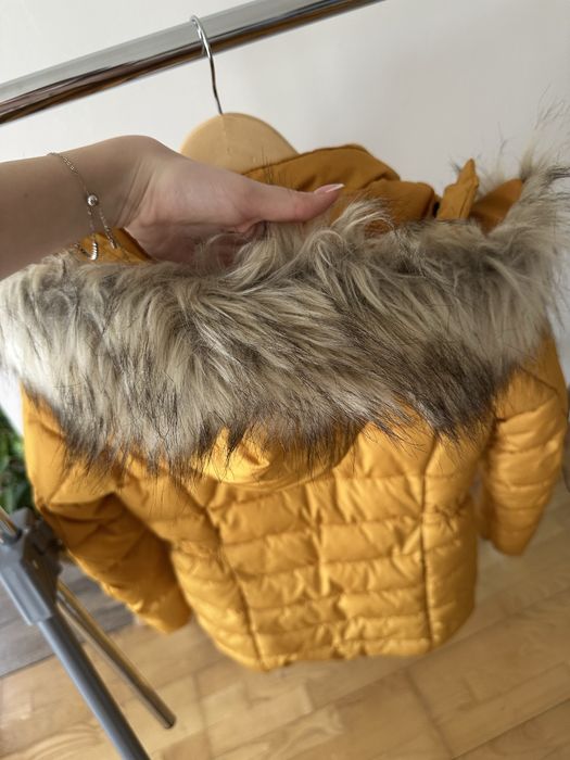 Зимно дамско яке ONLY в цвят горчица, размер хс/с