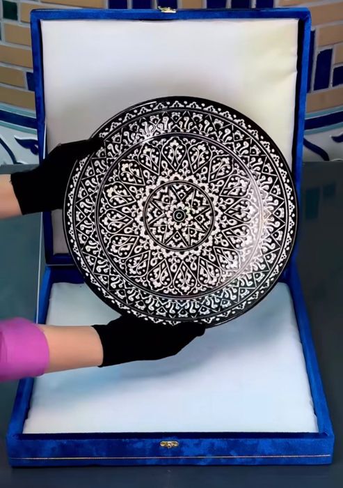 Sopol lagan – qo‘l mehnati | Logo va rasm tushirib beramiz | Sovg‘alik