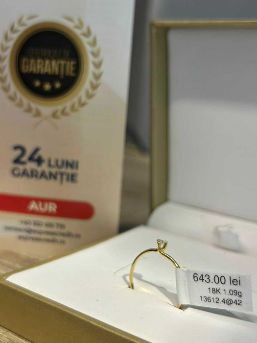 Inel Aur 18K (ag42 b.13612) GARANTIE 24 LUNI